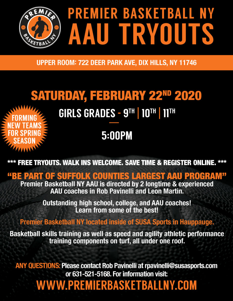 NY AAU Tryouts Girls Premier Basketball