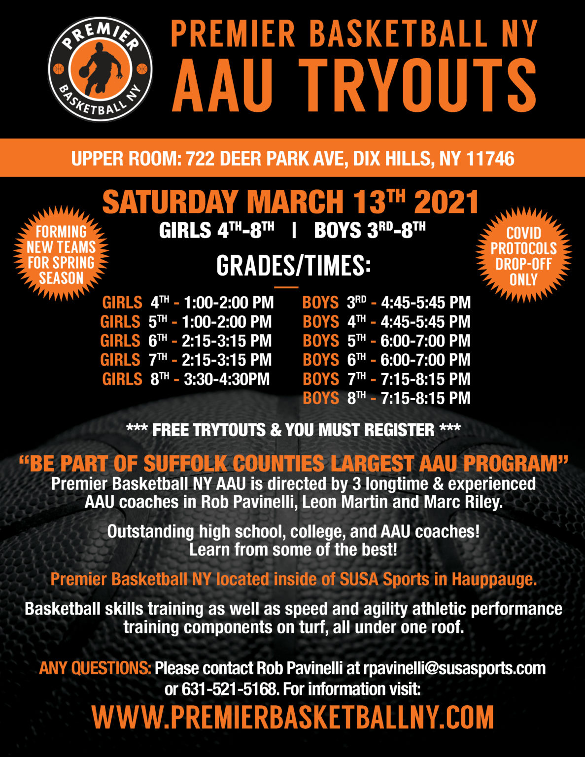 NY AAU Tryouts Premier Basketball